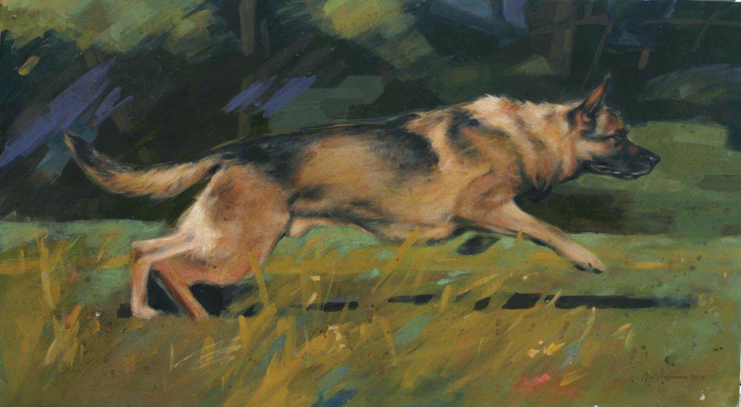 1080x593 German Shepherd Painting - German Shepherd Painting