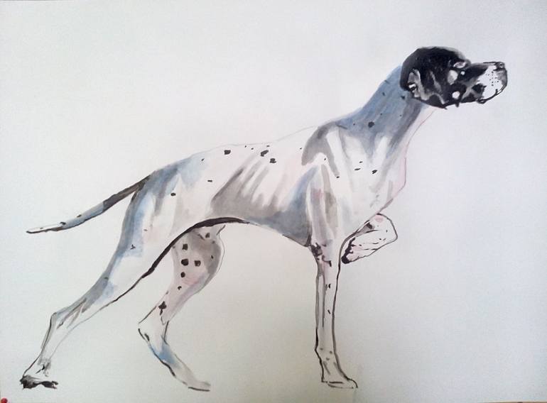 770x568 Saatchi Art German Shorthaired Pointer Painting By Soso Kumsiashvili - German Shorthaired Pointer Painting
