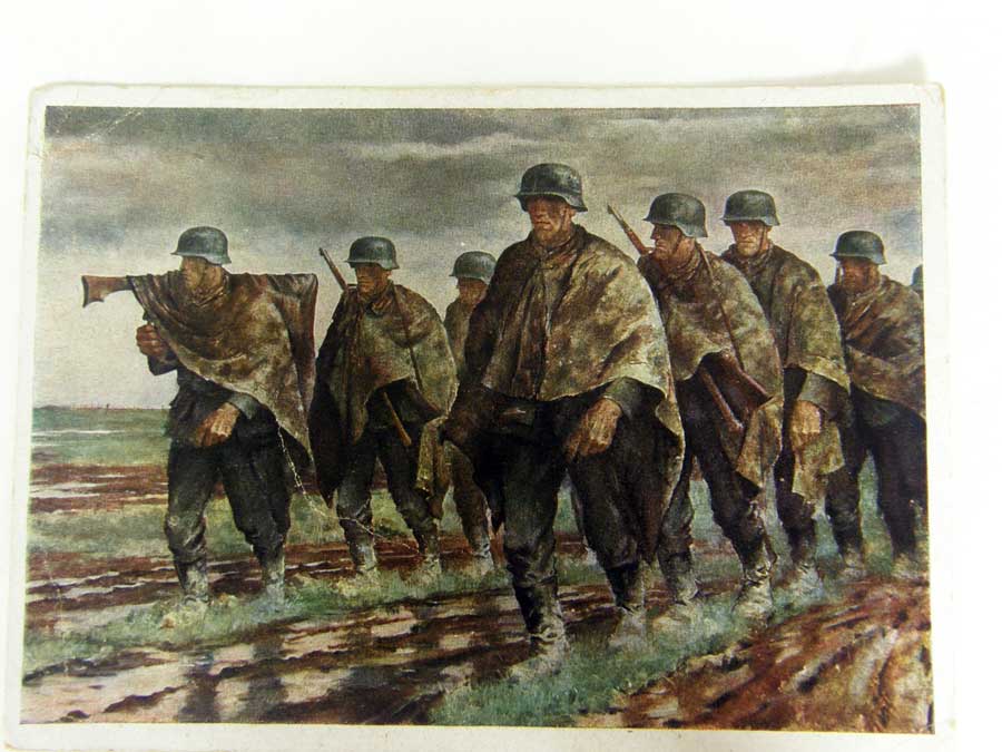 900x675 German Army Art Postcard Nach Dem Gemalde Durch Russische Steppe - German Soldier Painting