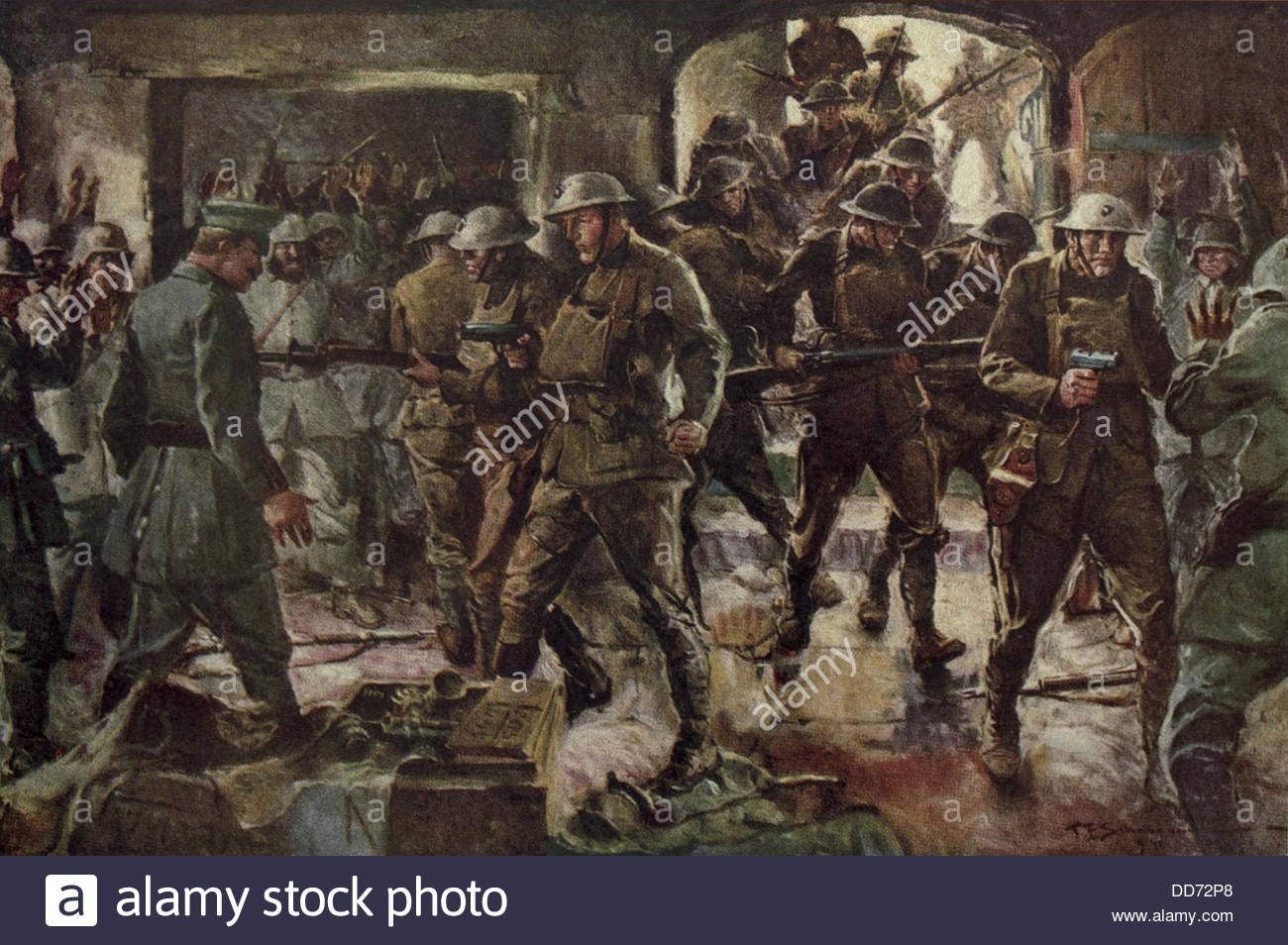 1300x954 Painting World War 1 Stock Photos Amp Painting World War 1 Stock - German Soldier Painting