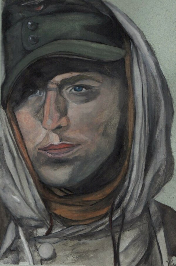 600x908 Portrait Of A German Soldier By Madmagpie - German Soldier Painting