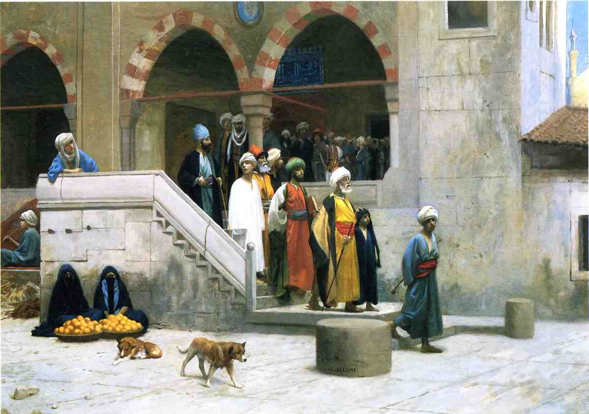1199x842 Leaving The Mosque 1903 Painting Jean Leon Gerome Oil Paintings - Gerome Painting