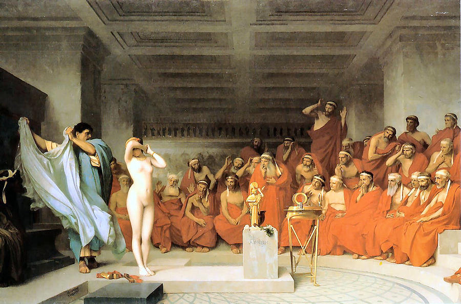 900x594 Phryne Before The Areopagus Painting By Jean Leon Gerome - Gerome Painting