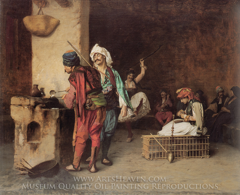 820x665 Reproduction Painting Jean Leon Gerome A Cafe In Cairo, Hand - Gerome Painting