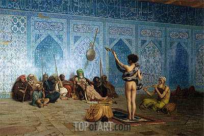 400x268 The Snake Charmer Gerome Painting Reproduction 11386 Topofart - Gerome Painting