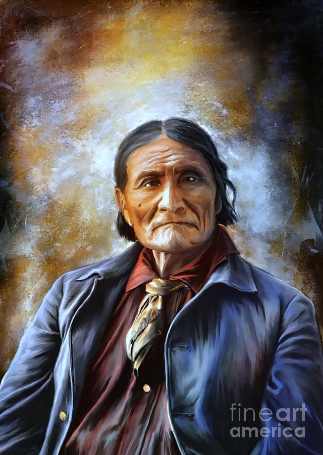 640x900 Geronimo Painting By Andrzej Szczerski - Geronimo Painting