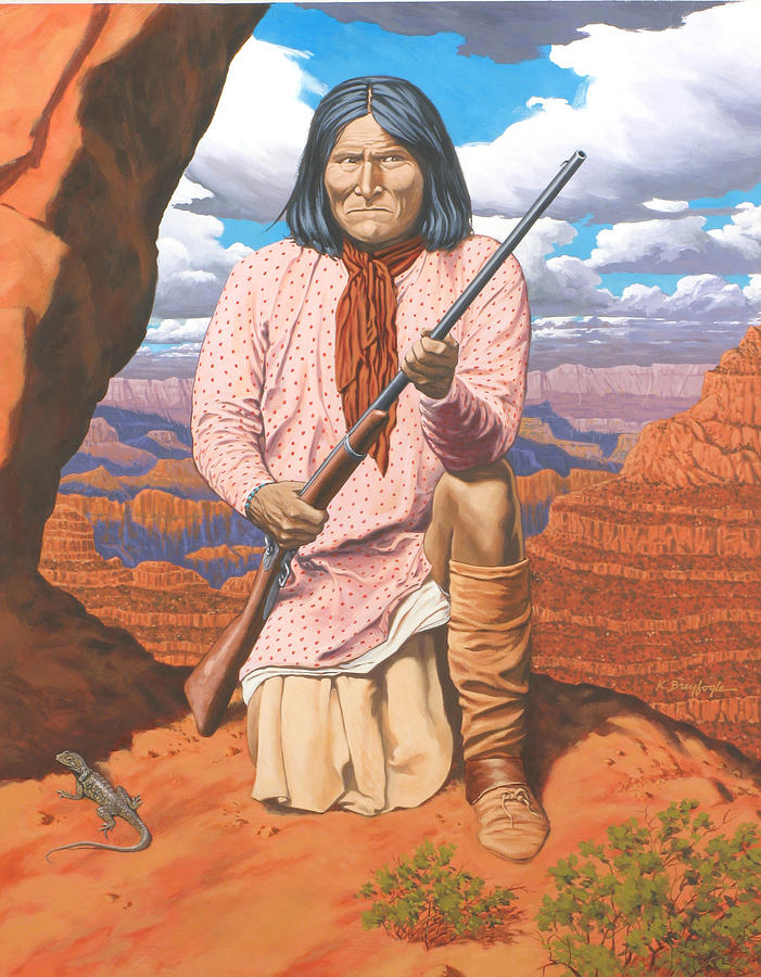 701x900 Geronimo Painting By Kevin Breyfogle - Geronimo Painting