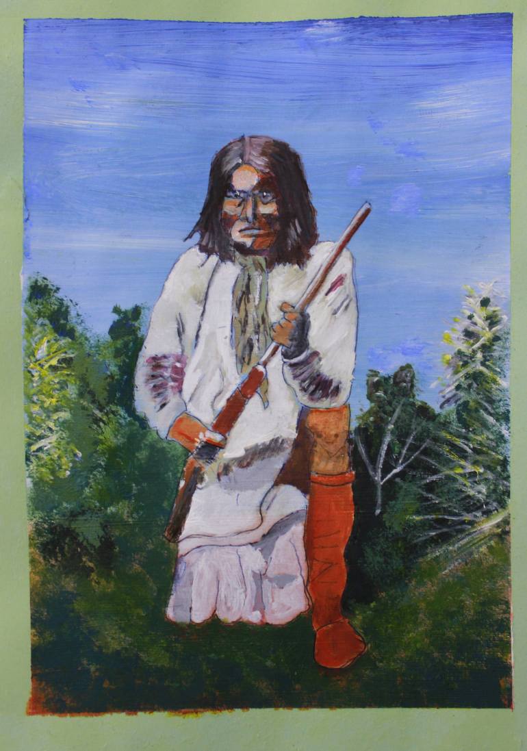 770x1097 Saatchi Art Geronimo Painting By Michael Crosswaite - Geronimo Painting