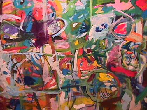 504x378 Large Abstract Painting Lynne Frehm Wolverine Item 504084 - Gestural Painting