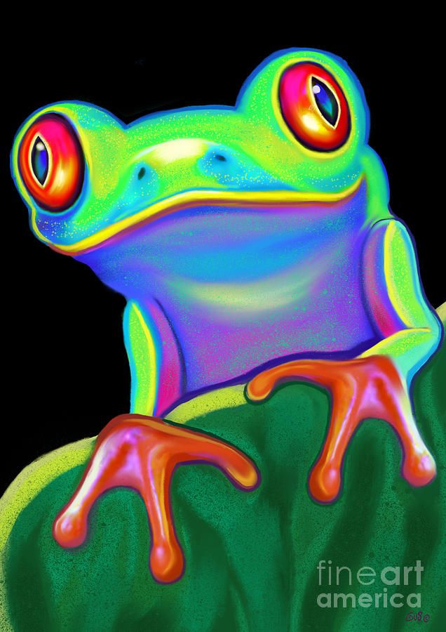 636x900 Red Eyed Tree Frog Painting By Nick Gustafson Projects (Get - Get Er Done Painting