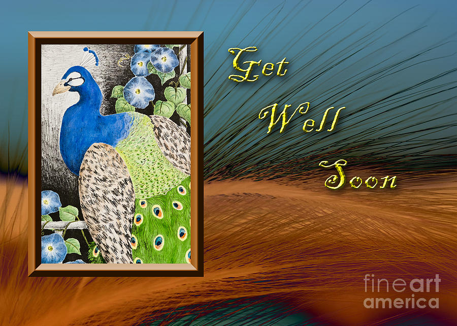 900x642 Get Well Soon Peacock Painting By Jeanette K - Get Well Soon Painting