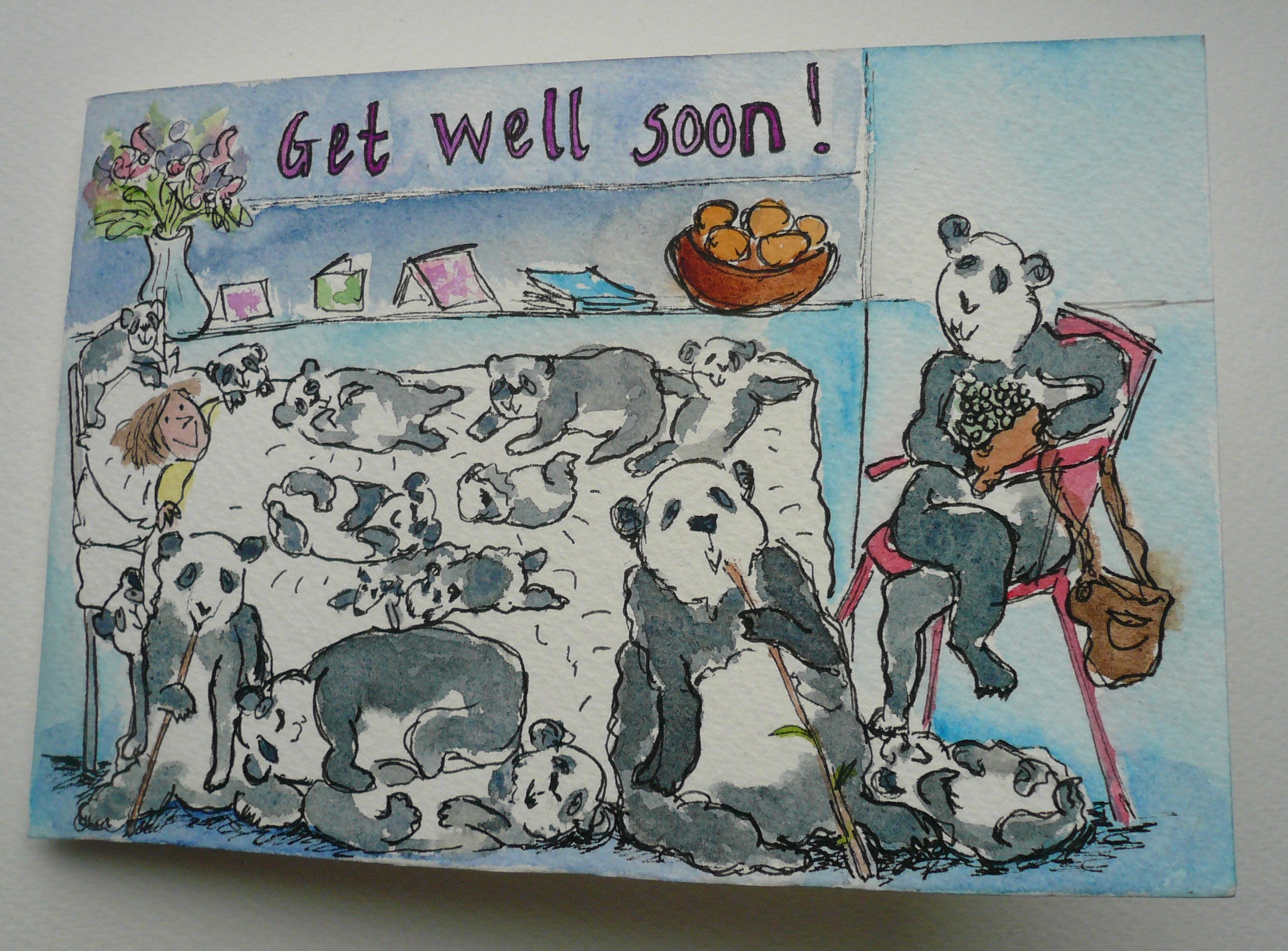 2526x1866 Get Well Soon Cards Damefishy - Get Well Soon Painting