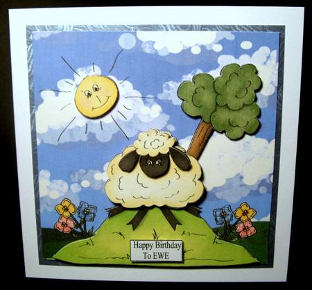 450x418 Sheep Get Well Soon - Get Well Soon Painting