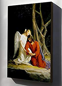 217x300 Canvas 16x24 Angel With Jesus Christ Before Arrest - Gethsemane Painting