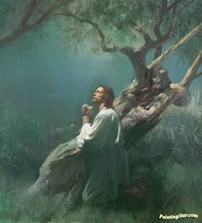 679x750 Christ In Gethsemane Artwork By Harry Anderson Oil Painting Amp Art - Gethsemane Painting