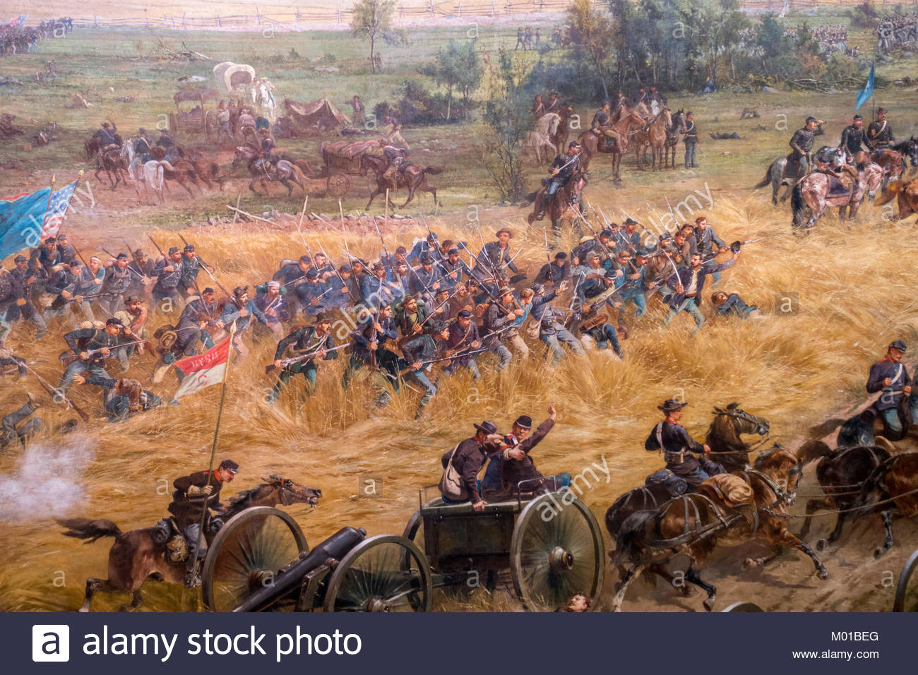 1300x956 Detail On The Cyclorama Painting Inside The The Museum And Visitor - Gettysburg Painting