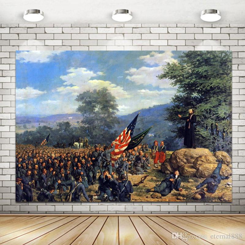 800x800 2018 Oil Painting Hd Print,gettysburg American Civil War ,wall Art - Gettysburg Painting