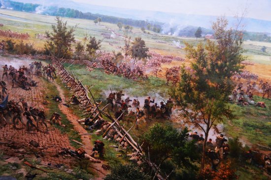 550x365 The Angle In The Cyclorama Painting - Gettysburg Painting