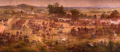415x180 The Bostongettysburg Cyclorama Painting Historical Digression - Gettysburg Painting