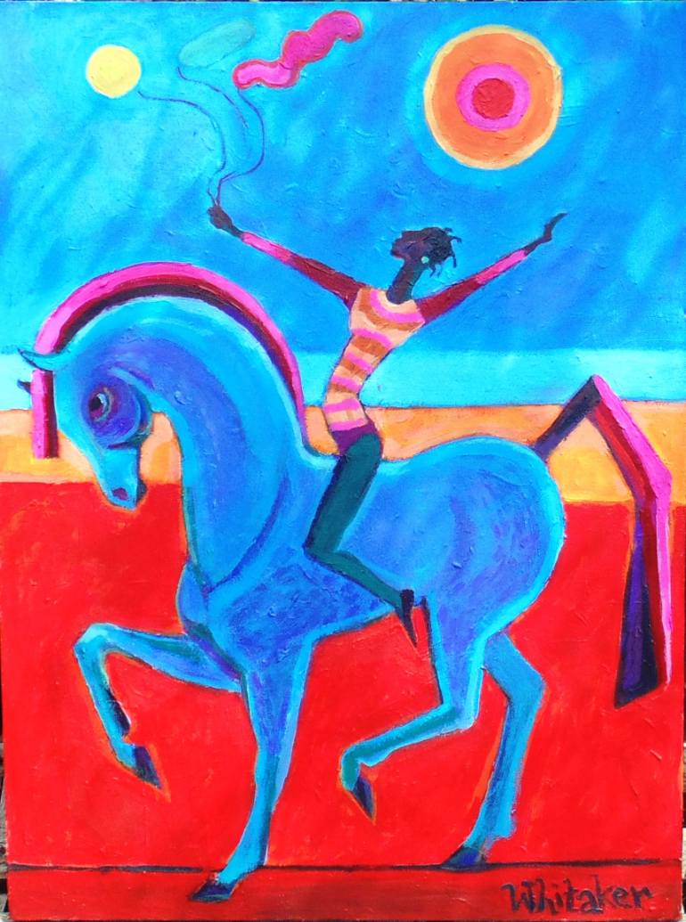 770x1035 Saatchi Art Acrobat, Labadi Beach Ghana Painting By Dorothy Whitaker - Ghana Painting