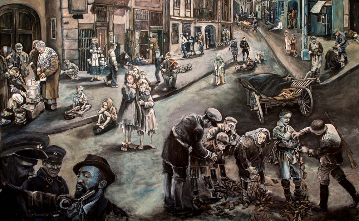 1150x709 Holocaust Paintings Daily Life In The Warsaw Ghetto - Ghetto Painting
