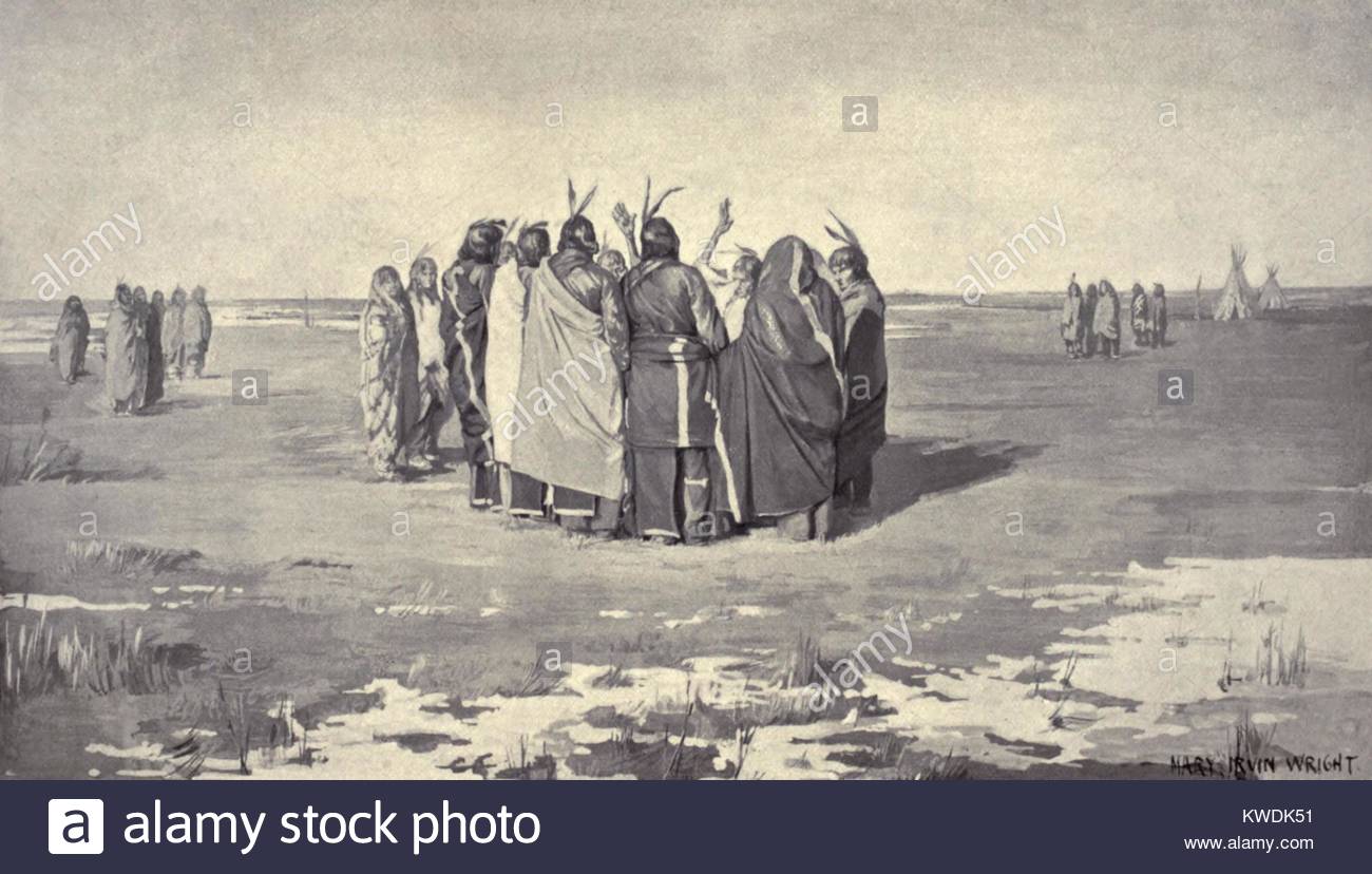 1300x828 Native American Painting Dance Stock Photos Amp Native American - Ghost Dance Painting