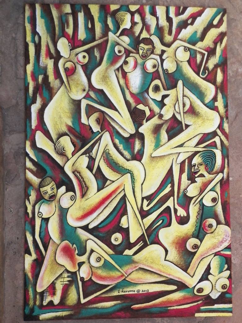 770x1027 Saatchi Art Ghost Dance Painting By Emma Kavuma - Ghost Dance Painting