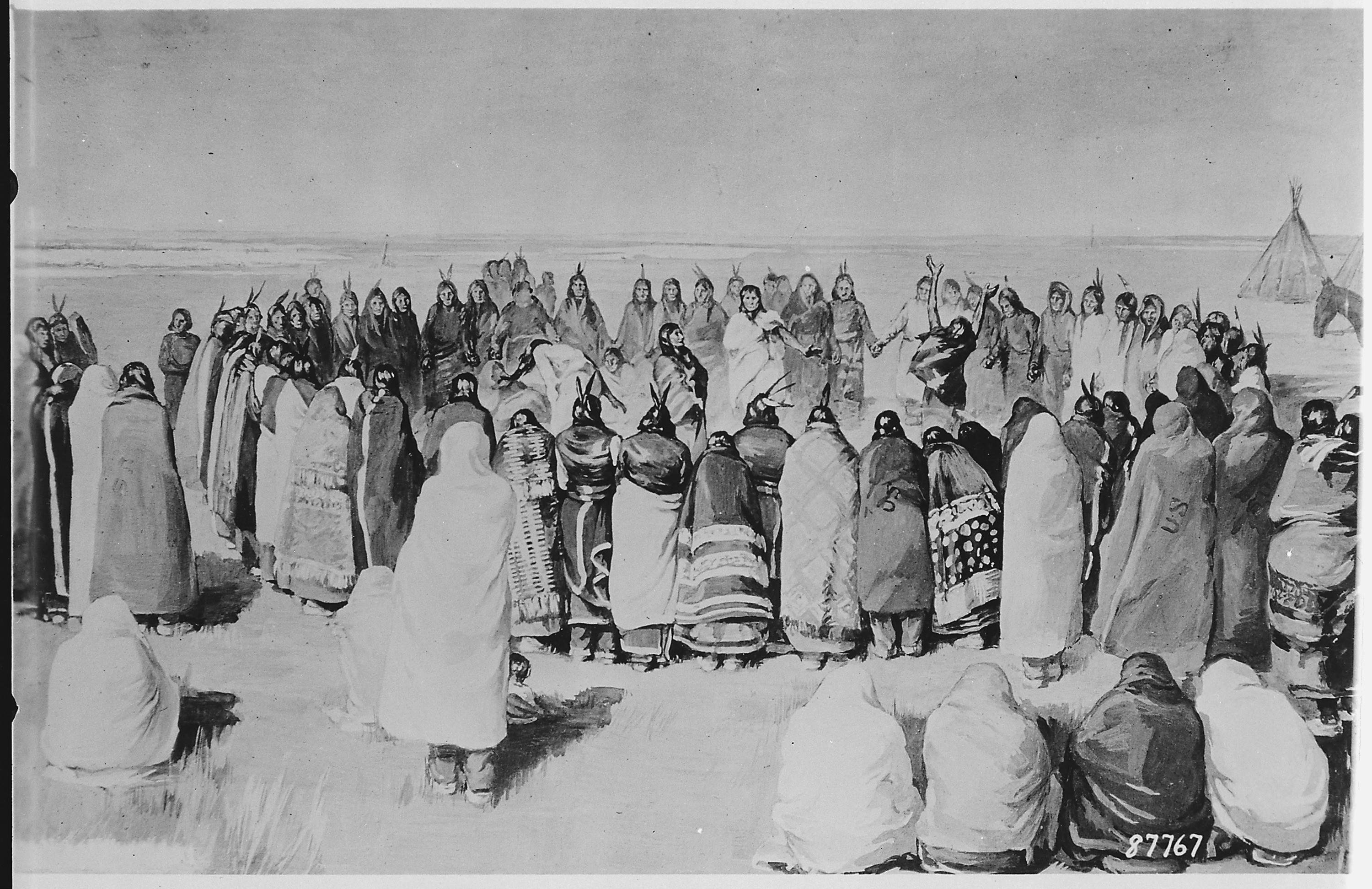 3000x1943 The Ghost Dance And Wounded Knee (Article) Khan Academy - Ghost Dance Painting