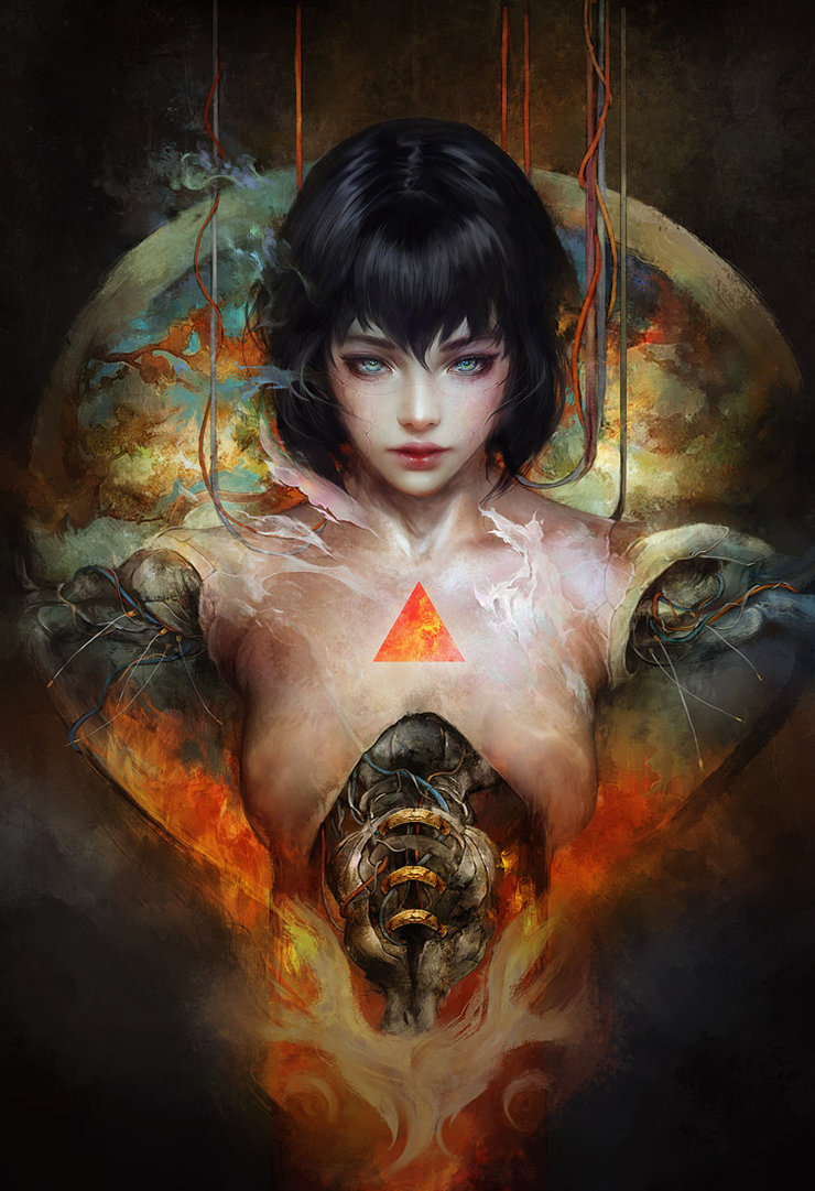 740x1081 Ghost In The Shell By Muju - Ghost In The Shell Painting