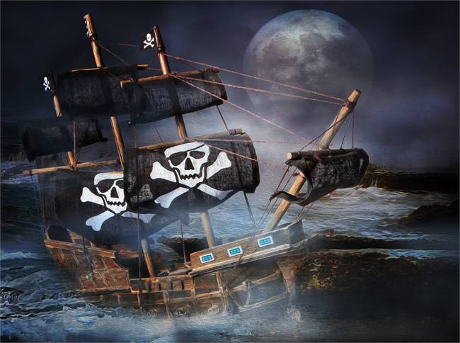 650x484 Stunning Pirate Ship Artwork For Sale On Fine Art Prints - Ghost Pirate Ship Painting