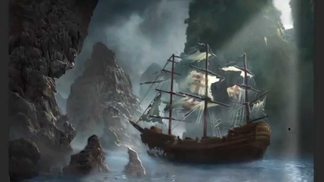 1280x720 Gaston Digital - Ghost Pirate Ship Painting