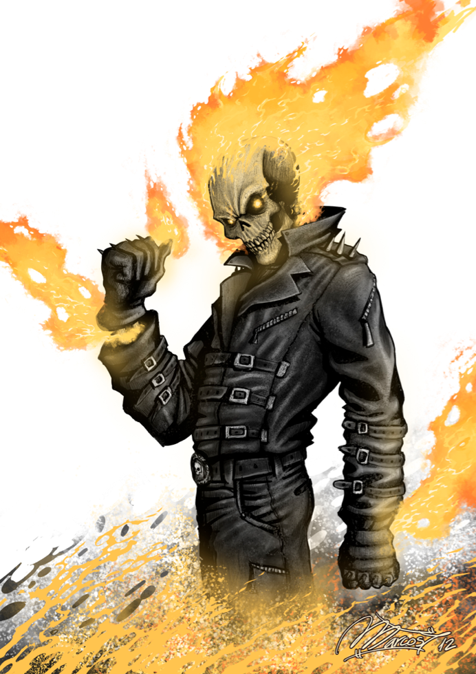 692x979 Ghost Rider (Speed Painting) By Magmarc - Ghost Rider Painting