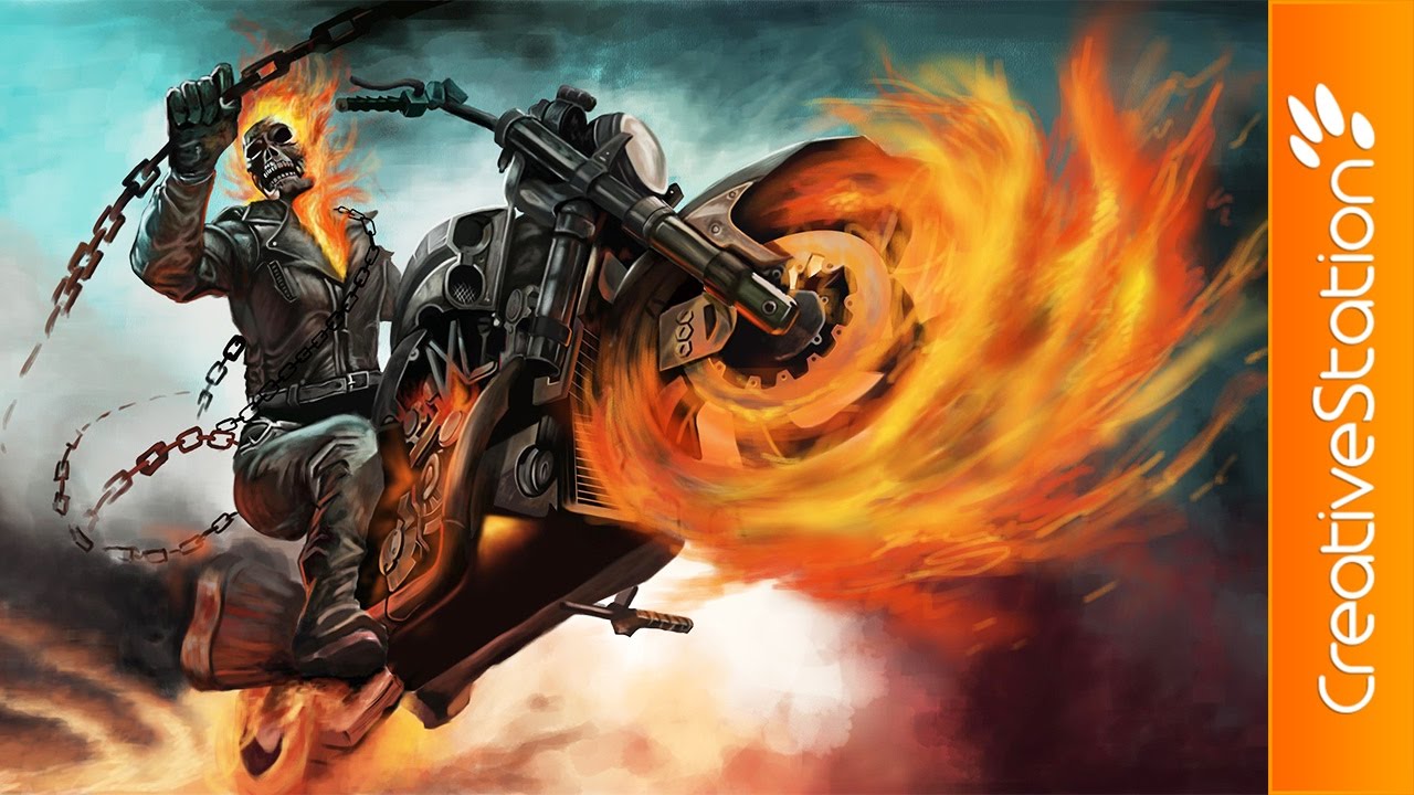 1280x720 Ghost Rider - Ghost Rider Painting