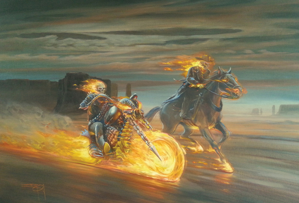 1200x817 Ghost Rider - Ghost Rider Painting