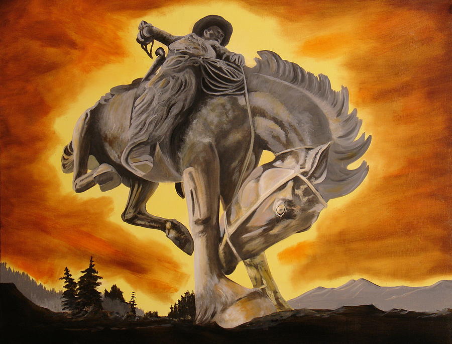 900x684 Ghost Rider In The Sky Painting By Joe Prater - Ghost Rider Painting