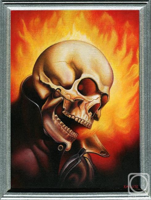490x650 Painting Vallejo - Ghost Rider Painting