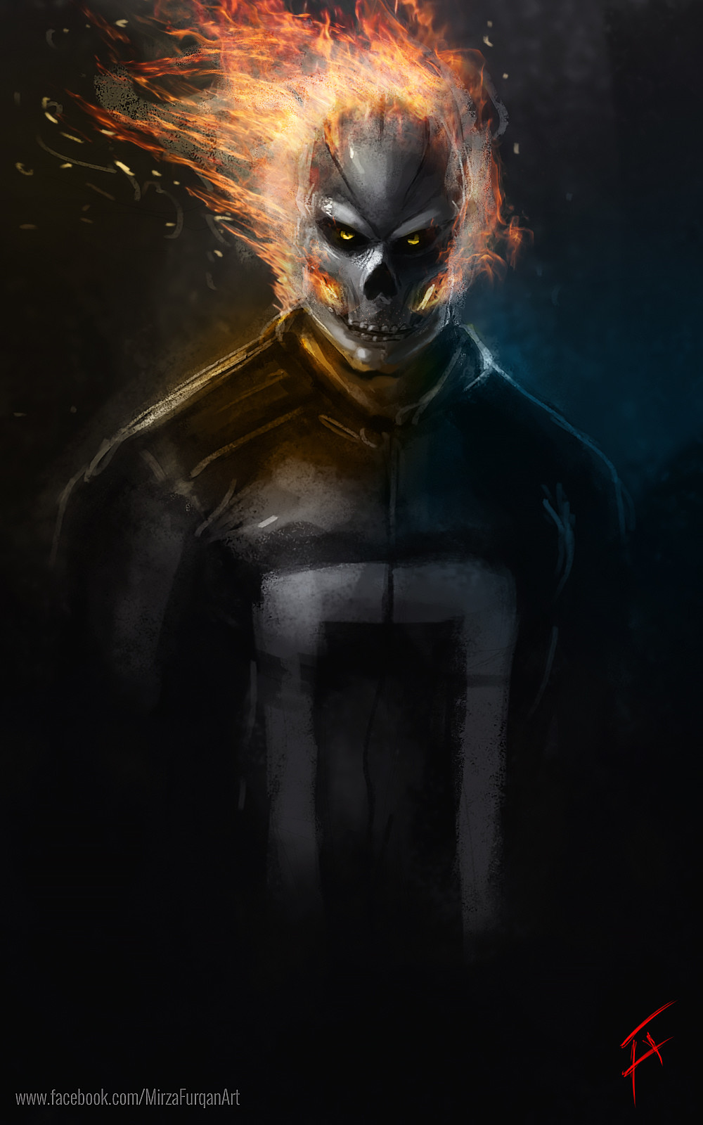 1000x1600 Furqan Adil - Ghost Rider Painting