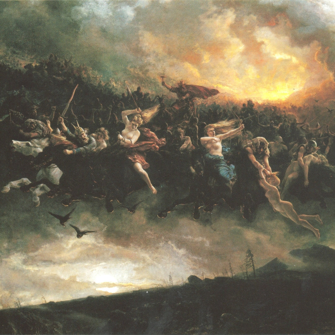 1082x1082 Ghost Riders In The Sky Buried Horses - Ghost Rider Painting