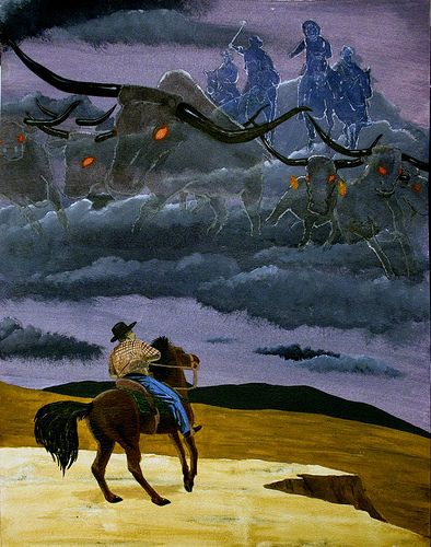 394x500 Ghost Riders In The Sky This Is One Of My Favorite Legends - Ghost Riders In The Sky Painting