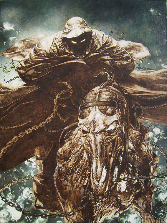 567x758 Part 3 The Dead Layer (In Alkyd Oil Paint) - Ghost Riders In The Sky Painting