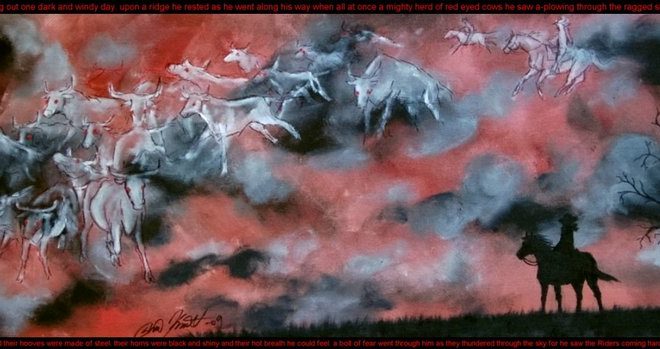 660x349 The Haunting Legend - Ghost Riders In The Sky Painting