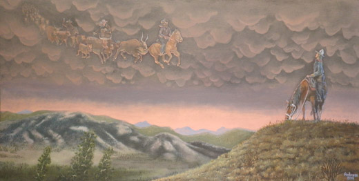520x262 Ghost Riders In The Sky - Ghost Riders In The Sky Painting