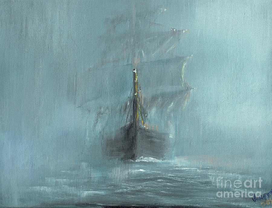 900x688 Mary Celeste Painting By Vincent Alexander Booth - Ghost Ship Painting