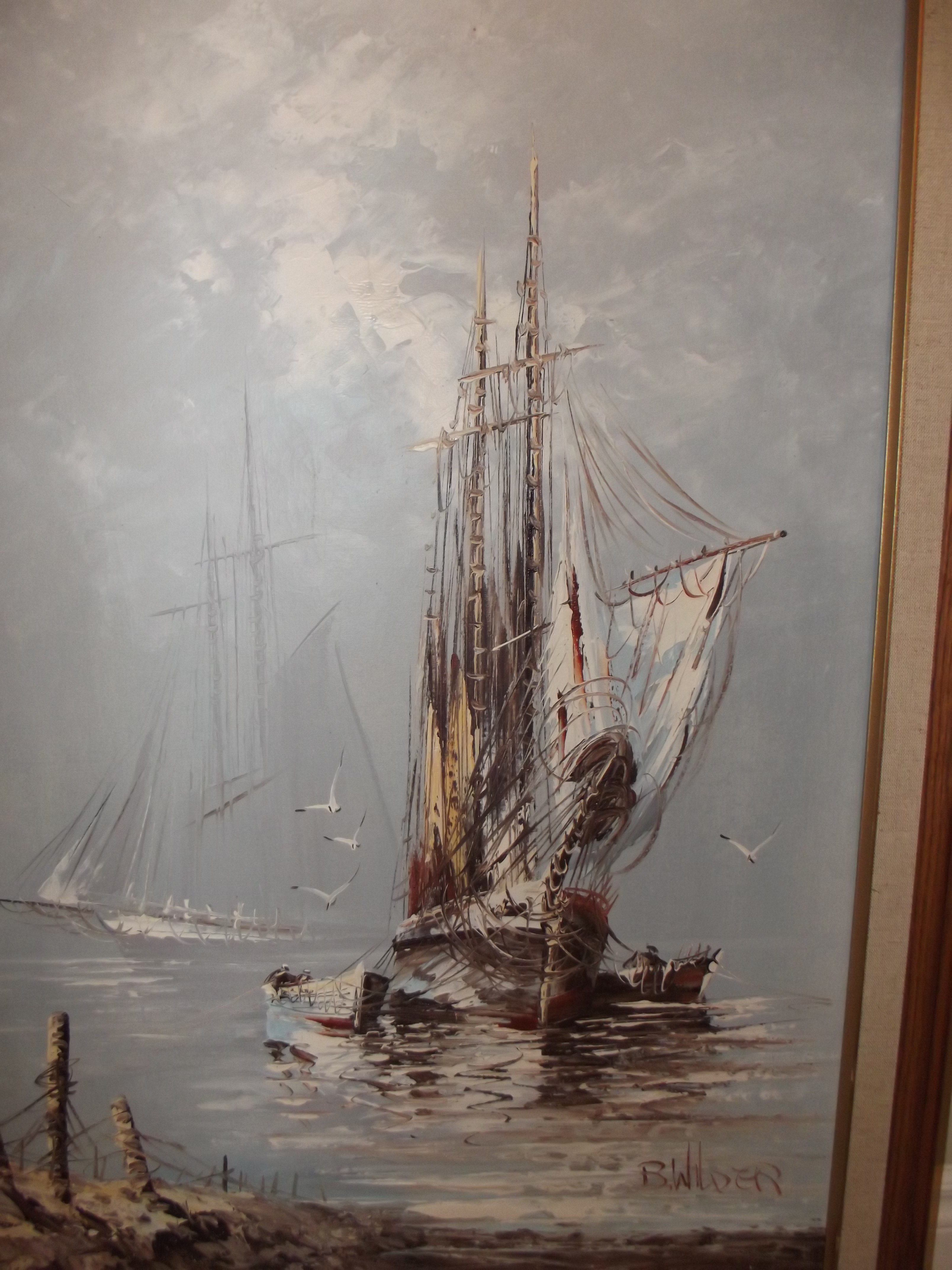 3216x4288 Oil On Canvas Original Painting - Ghost Ship Painting