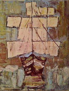 236x311 Abstract Ghost Ship Painting Ooak By Barnnoir On Etsy Boats - Ghost Ship Painting
