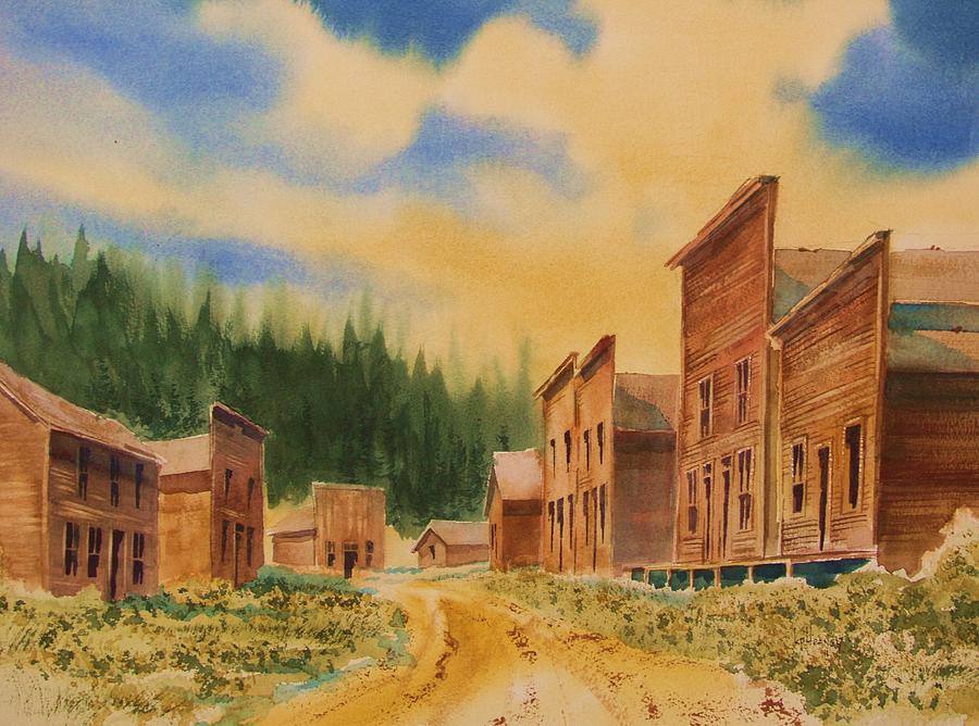900x668 Garnet Ghost Town Montana Painting By Kevin Heaney - Ghost Town Painting