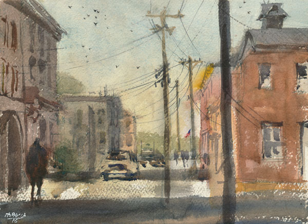 600x436 Ghost Town, Coxsackie Ny Thomas Bucci - Ghost Town Painting