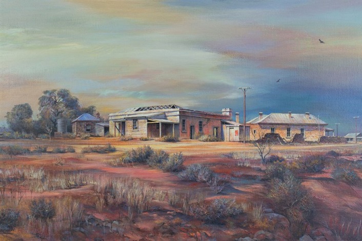 706x470 Ghost Town Of The Flinders Ranges, Beltana, S.a. By Kenneth - Ghost Town Painting