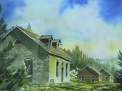 400x300 Granite Ghost Town Montana Painting By Kevin Heaney - Ghost Town Painting