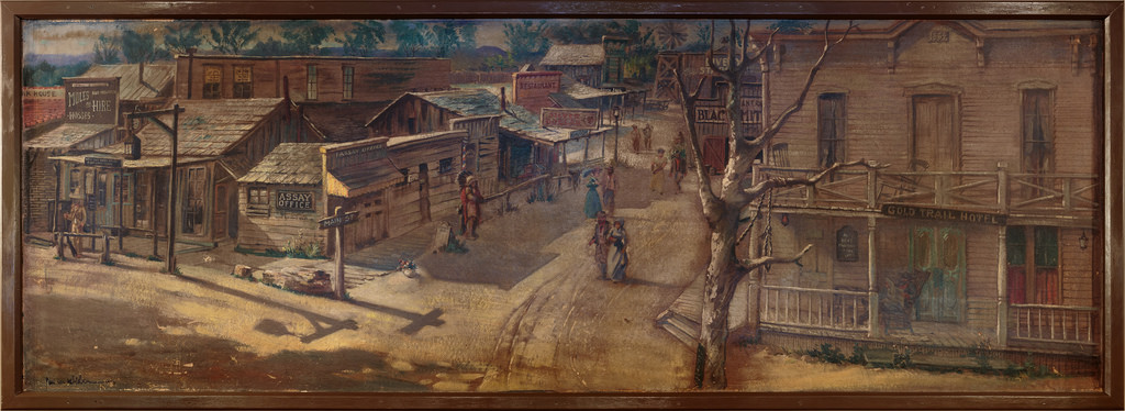 1024x374 Main Street, Ghost Town Painting By Paul Von Klieben. Now - Ghost Town Painting